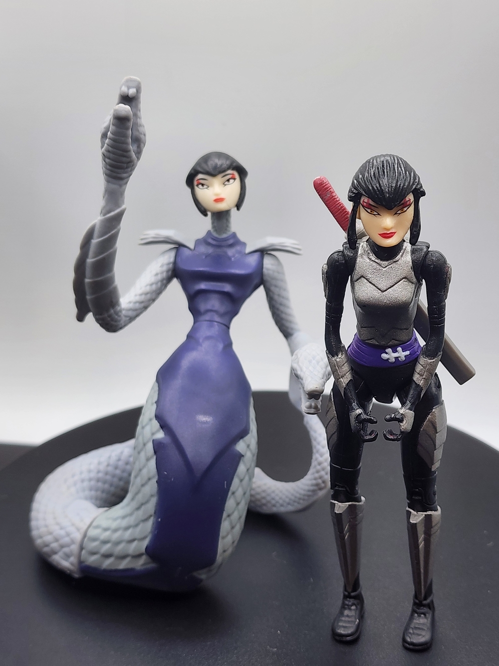 TMNT Karai Action Figure Lot -Karai Serpent & Human Tanto Sword Master Playmates